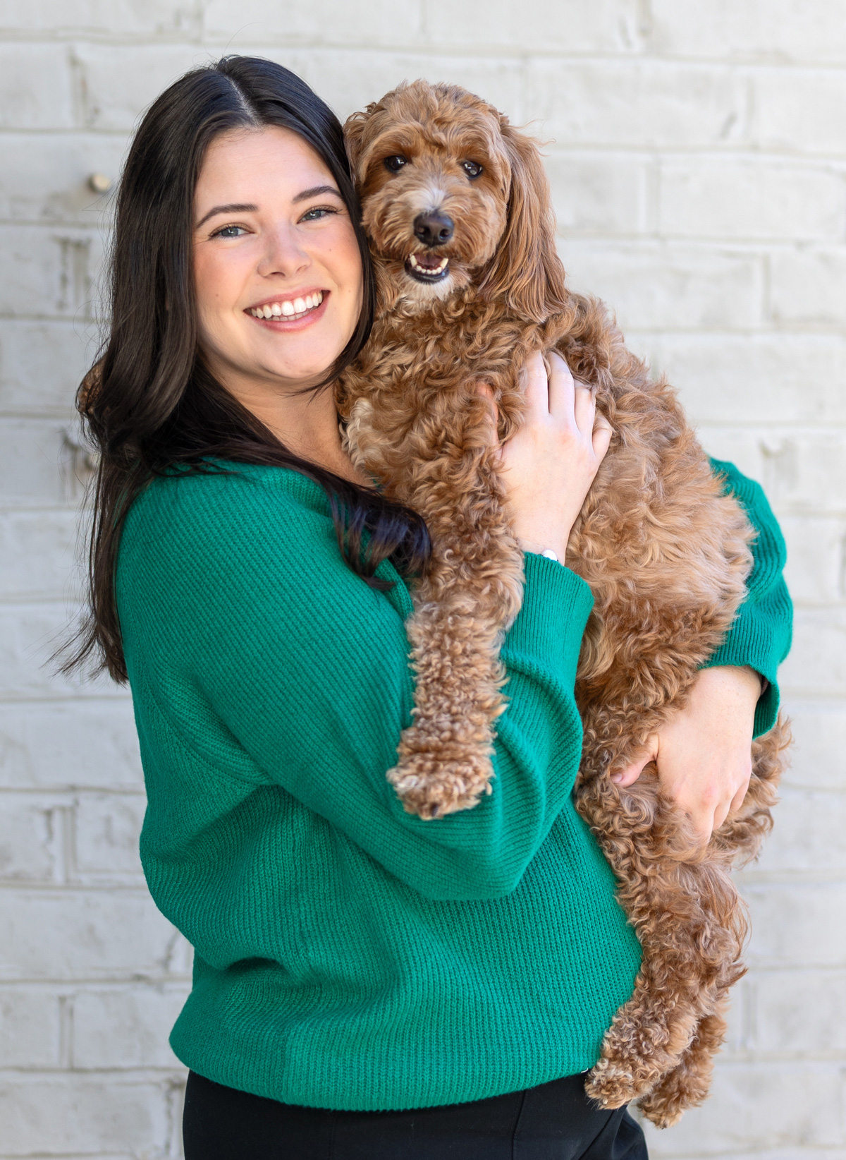 Madison Browning with her dog Sunshine
