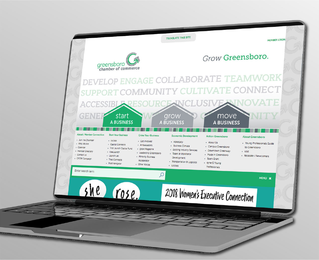 Greensboro Chamber of Commerce Website Design
