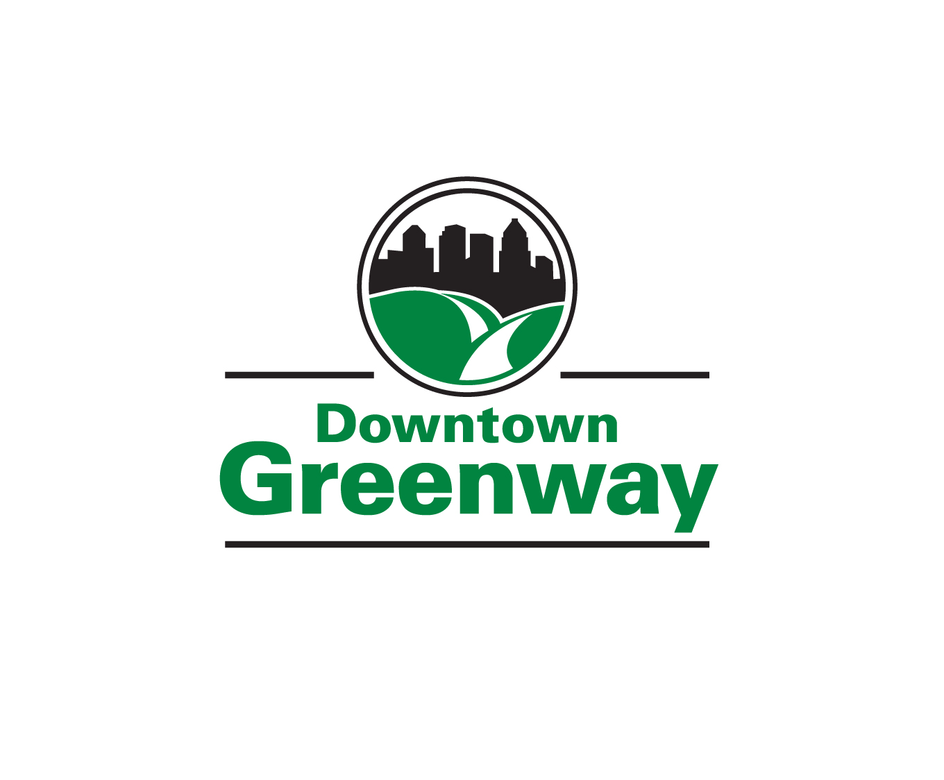 Downtown Greenway Logo. Branding Greensboro NC