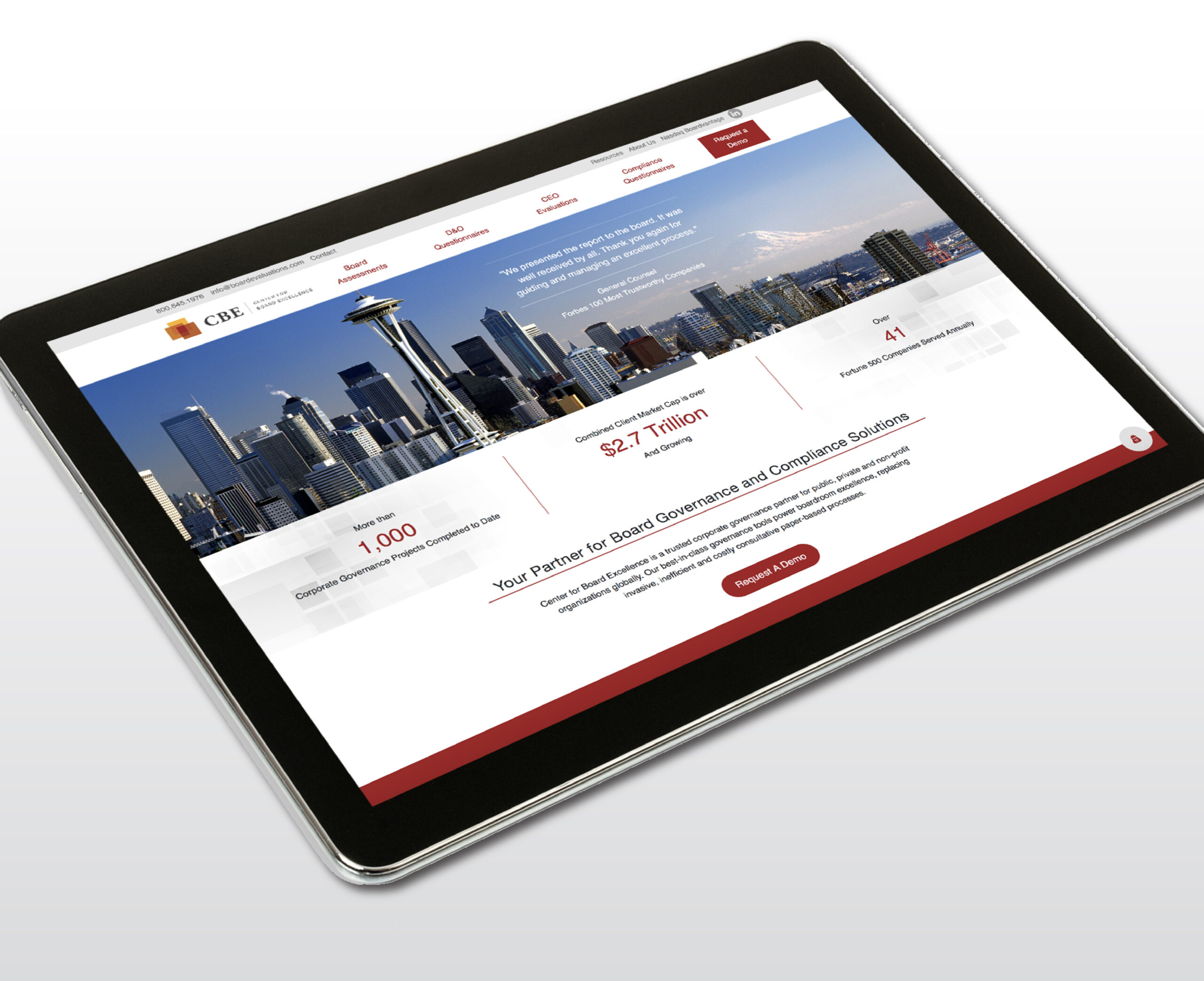 Center for Board Excellence website made by Boulton Creative
